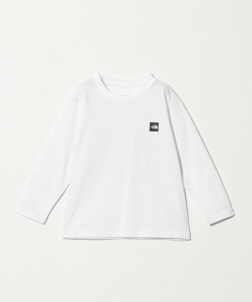 green label relaxing / グリーンレーベル リラクシング カットソー | 【WEB限定】＜THE NORTH FACE＞ ボックス ロゴ ロングスリーブ Tシャツ / キッズ 110cm-120cm（WHITE）