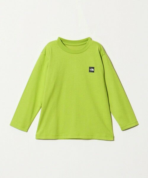 green label relaxing / グリーンレーベル リラクシング カットソー | 【WEB限定】＜THE NORTH FACE＞ ボックス ロゴ ロングスリーブ Tシャツ / キッズ 110cm-120cm（LIME）