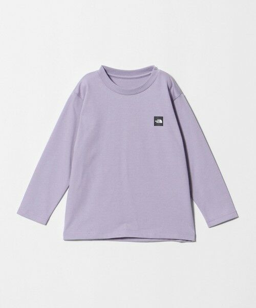 green label relaxing / グリーンレーベル リラクシング カットソー | 【WEB限定】＜THE NORTH FACE＞ ボックス ロゴ ロングスリーブ Tシャツ / キッズ 110cm-120cm（LILAC）