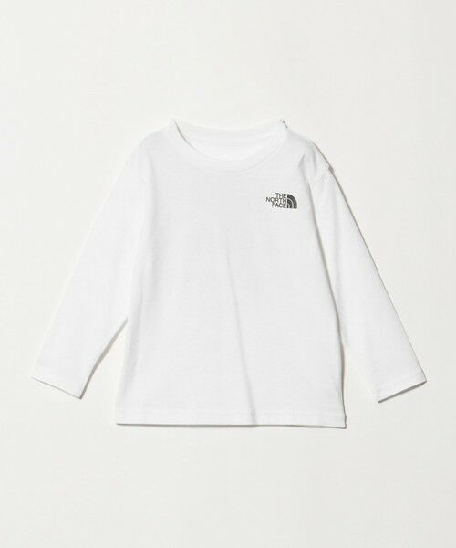 green label relaxing / グリーンレーベル リラクシング カットソー | 【WEB限定】＜THE NORTH FACE＞ スクエアロゴ ロングスリーブ Tシャツ / キッズ 110cm-120cm（WHITE）