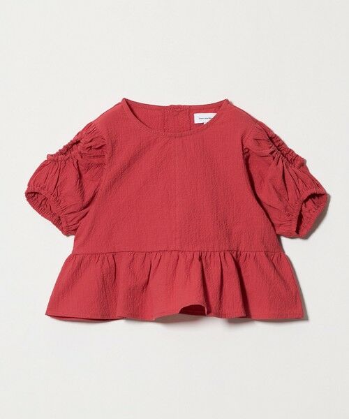 green label relaxing / グリーンレーベル リラクシング シャツ・ブラウス | カタアキ バルーン ショルダー ブラウス / キッズ 100cm-130cm(RED)