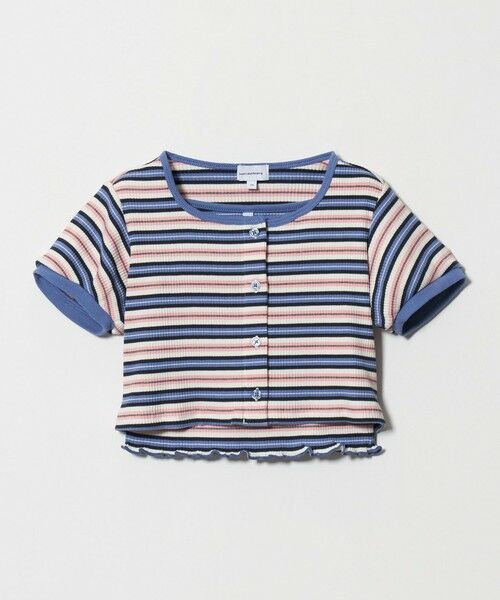 green label relaxing / グリーンレーベル リラクシング カットソー | ボーダー カーディガン キャミソール セット / キッズ 110cm-130cm(LT.BLUE)