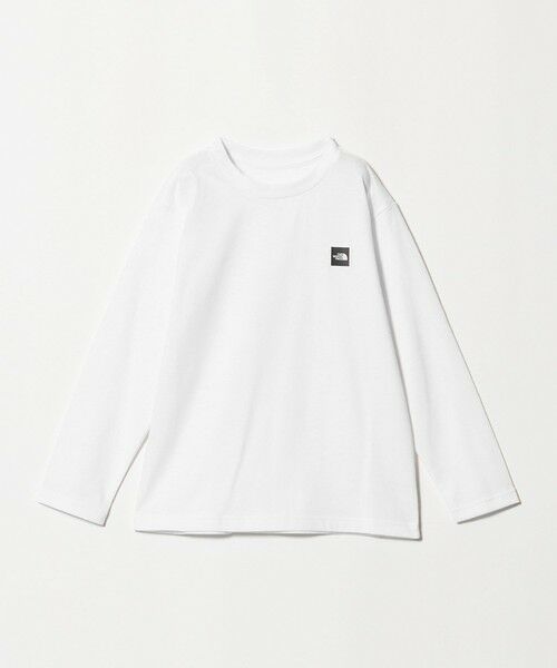 green label relaxing / グリーンレーベル リラクシング カットソー | 【WEB限定】＜THE NORTH FACE＞ ボックス ロゴ ロングスリーブ Tシャツ / キッズ 130cm-160cm（WHITE）