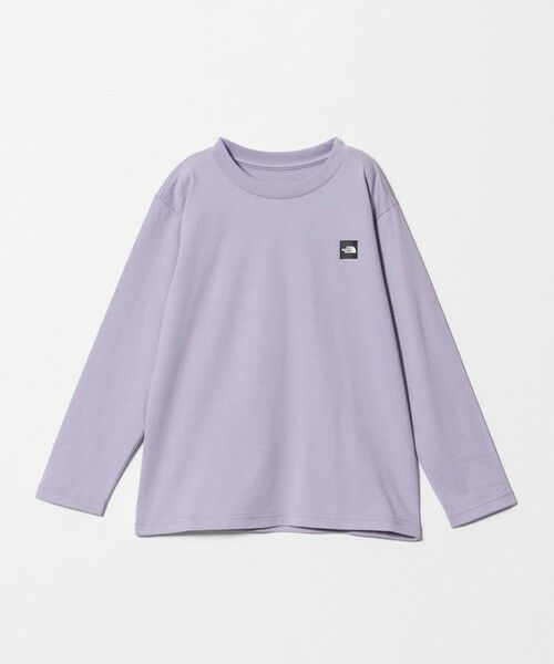 green label relaxing / グリーンレーベル リラクシング カットソー | 【WEB限定】＜THE NORTH FACE＞ ボックス ロゴ ロングスリーブ Tシャツ / キッズ 130cm-160cm（LILAC）