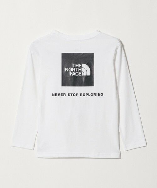 green label relaxing / グリーンレーベル リラクシング カットソー | 【WEB限定】＜THE NORTH FACE＞ スクエアロゴ ロングスリーブ Tシャツ / キッズ 130cm-160cm（WHITE）