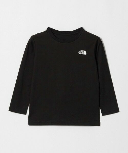 green label relaxing / グリーンレーベル リラクシング カットソー | 【WEB限定】＜THE NORTH FACE＞ スクエアロゴ ロングスリーブ Tシャツ / キッズ 130cm-160cm（BLACK）