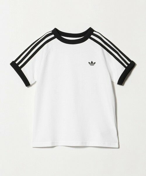 green label relaxing / グリーンレーベル リラクシング カットソー | 【WEB限定】＜adidas Originals＞スリーストライプ Tシャツ / キッズ 130cm-160cm（OFF WHITE）