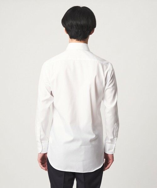 green label relaxing / グリーンレーベル リラクシング シャツ・ブラウス | コットン シャドウストライプ クレリック ワイドカラー ドレスシャツ -イージーアイロン- | 詳細5