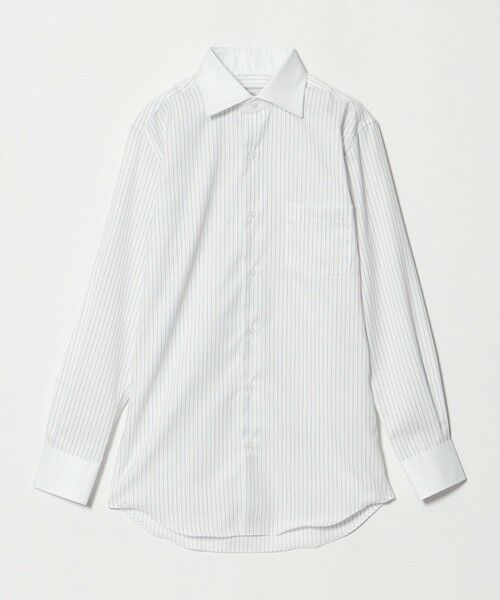 green label relaxing / グリーンレーベル リラクシング シャツ・ブラウス | コットン ツイル ストライプ クレリック ワイドカラー ドレスシャツ -イージーアイロン- | 詳細7