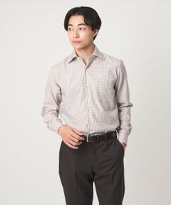green label relaxing / グリーンレーベル リラクシング シャツ・ブラウス | コットン チェック ワイドカラー ドレスシャツ -イージーアイロン-