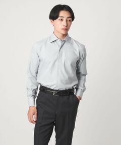 green label relaxing / グリーンレーベル リラクシング シャツ・ブラウス | コットン ヘリンボーン ワイドカラー ドレスシャツ -形態安定-