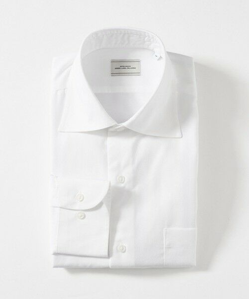 green label relaxing / グリーンレーベル リラクシング シャツ・ブラウス | コットン ヘリンボーン ワイドカラー ドレスシャツ -形態安定- | 詳細3