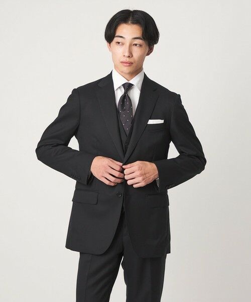 green label relaxing / グリーンレーベル リラクシング シャツ・ブラウス | コットン ヘリンボーン ワイドカラー ドレスシャツ -形態安定- | 詳細1