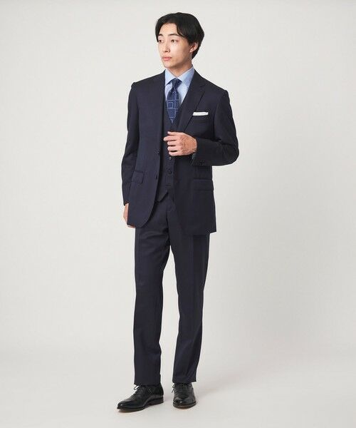 green label relaxing / グリーンレーベル リラクシング シャツ・ブラウス | コットン ヘリンボーン ワイドカラー ドレスシャツ -形態安定- | 詳細14