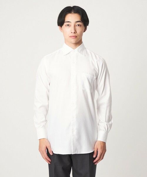 green label relaxing / グリーンレーベル リラクシング シャツ・ブラウス | コットン フレンチツイル ワイドカラー ドレスシャツ -形態安定- | 詳細3