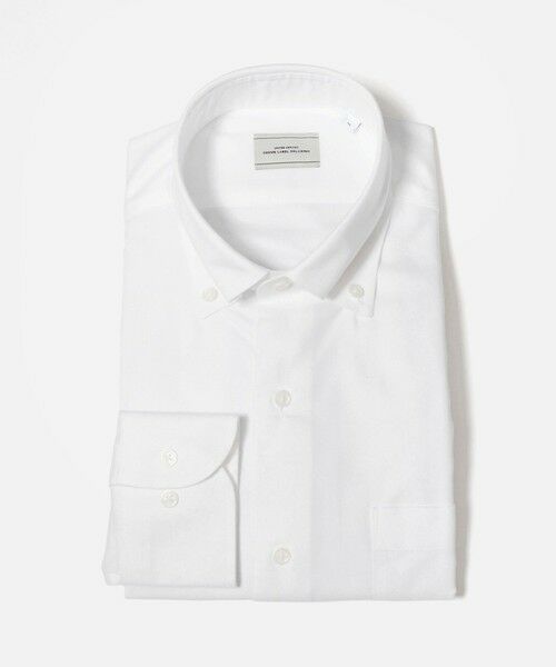 green label relaxing / グリーンレーベル リラクシング シャツ・ブラウス | コットン ロイヤルオックス ボタンダウン ドレスシャツ -形態安定-（WHITE）