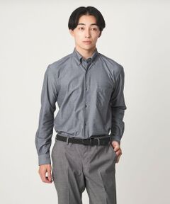 green label relaxing / グリーンレーベル リラクシング シャツ・ブラウス | エブリット TC ツイル ジャージー スナップ ボタンダウン シャツ -ストレッチ・イージーアイロン・吸水速乾-
