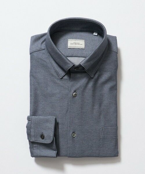 green label relaxing / グリーンレーベル リラクシング シャツ・ブラウス | エブリット TC ツイル ジャージー スナップ ボタンダウン シャツ -ストレッチ・イージーアイロン・吸水速乾- | 詳細8