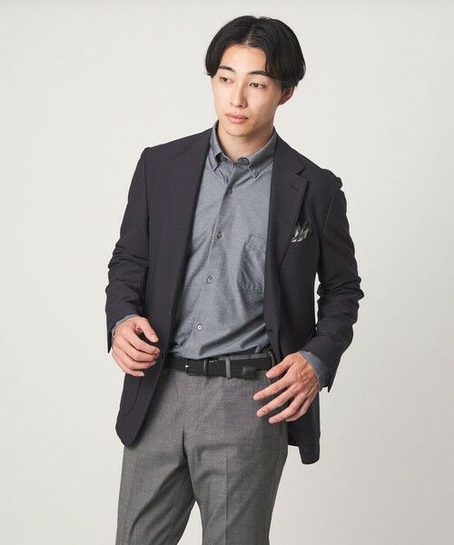 green label relaxing / グリーンレーベル リラクシング シャツ・ブラウス | エブリット TC ツイル ジャージー スナップ ボタンダウン シャツ -ストレッチ・イージーアイロン・吸水速乾- | 詳細2