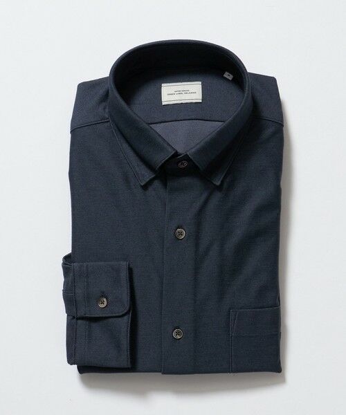 green label relaxing / グリーンレーベル リラクシング シャツ・ブラウス | エブリット TC ツイル ジャージー スナップ ボタンダウン シャツ -ストレッチ・イージーアイロン・吸水速乾- | 詳細27