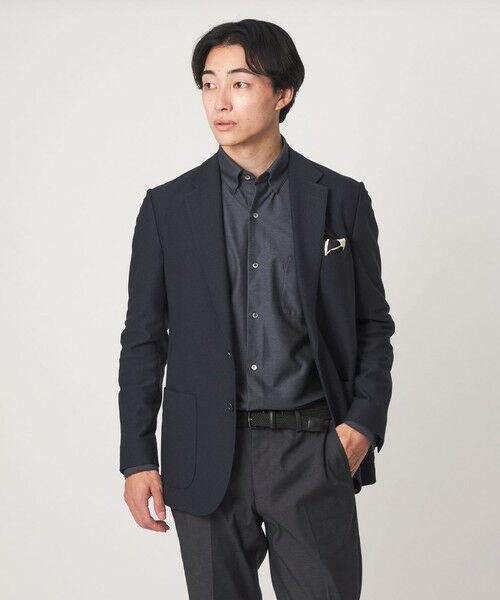 green label relaxing / グリーンレーベル リラクシング シャツ・ブラウス | エブリット TC ツイル ジャージー スナップ ボタンダウン シャツ -ストレッチ・イージーアイロン・吸水速乾- | 詳細25