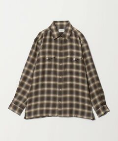 green label relaxing / グリーンレーベル リラクシング シャツ・ブラウス | P/CU/W オンブレ チェック 2フラップポケット シャツ