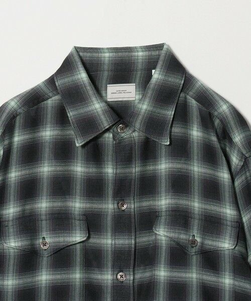 green label relaxing / グリーンレーベル リラクシング シャツ・ブラウス | P/CU/W オンブレ チェック 2フラップポケット シャツ | 詳細1