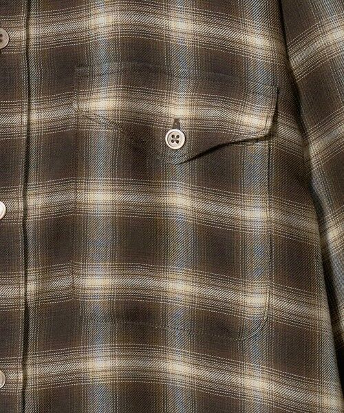 green label relaxing / グリーンレーベル リラクシング シャツ・ブラウス | P/CU/W オンブレ チェック 2フラップポケット シャツ | 詳細7
