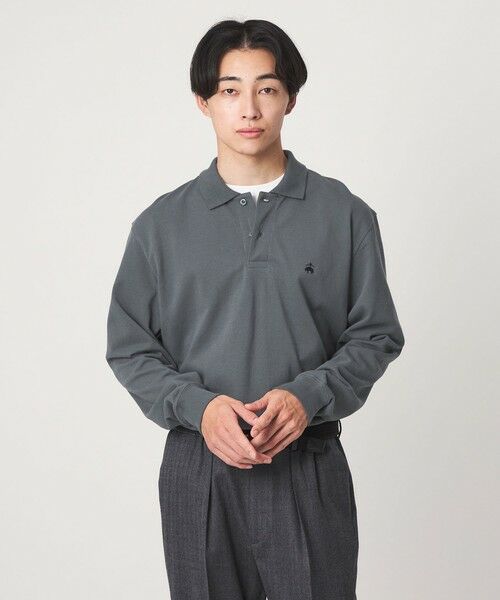 green label relaxing / グリーンレーベル リラクシング ポロシャツ | 【別注】＜Brooks Brothers＞GLR カノコ ポロシャツ（DK.GRAY）