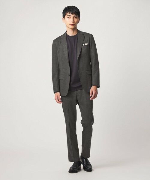 green label relaxing / グリーンレーベル リラクシング スラックス・ドレスパンツ | A+ プリントジャージー グレンプレイド スタンダード イージー セットアップ パンツ スラックス -ストレッチ- | 詳細2
