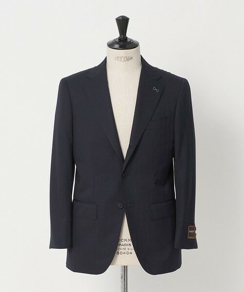 green label relaxing / グリーンレーベル リラクシング セットアップ | DRAGO ヘリンボーン 3B HXD スーツジャケット（NAVY）