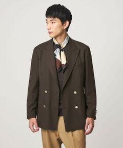 green label relaxing / グリーンレーベル リラクシング テーラードジャケット | TW サージ ダブルブレスト PKD ブレザー ジャケット -ストレッチ-
