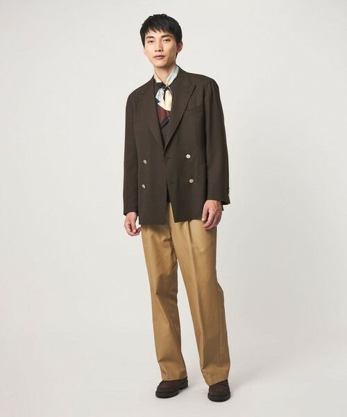 green label relaxing / グリーンレーベル リラクシング テーラードジャケット | TW サージ ダブルブレスト PKD ブレザー ジャケット -ストレッチ- | 詳細1