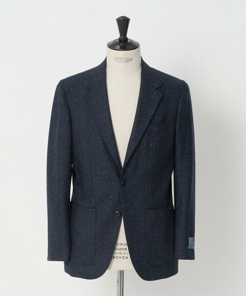 green label relaxing / グリーンレーベル リラクシング テーラードジャケット | GUABELLO ネップ ドビー 2B RG ジャケット（NAVY）