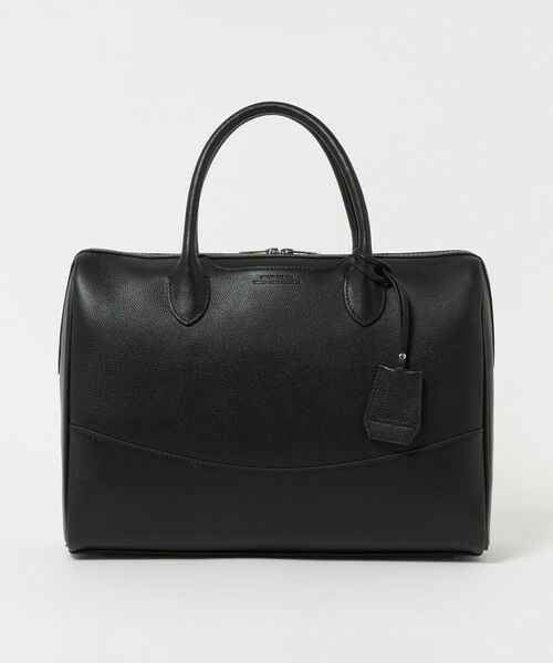 green label relaxing / グリーンレーベル リラクシング ビジネスバッグ | エンボス レザー ボストン ブリーフケース（BLACK）