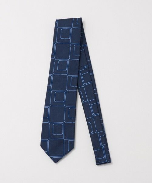 green label relaxing / グリーンレーベル リラクシング ネクタイ | ＜Bleck＞8.0cm ジオメトリック ネクタイ（NAVY）