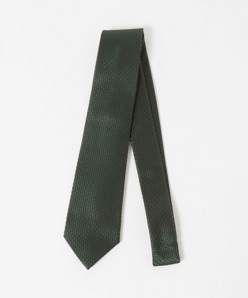 green label relaxing / グリーンレーベル リラクシング ネクタイ | GLR シルク3 8.0cm ドット ネクタイ（OLIVE）