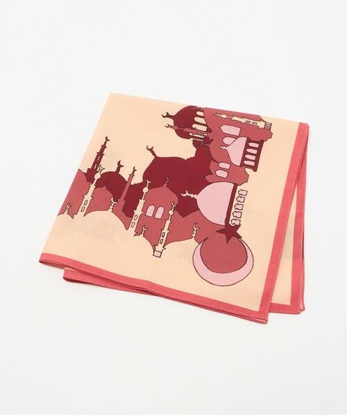 green label relaxing / グリーンレーベル リラクシング ハンカチ | ＜Dieffe Kinloch＞コットン プリント ハンカチ（PINK）
