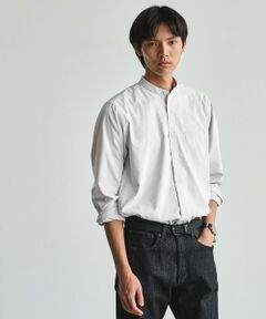 green label relaxing / グリーンレーベル リラクシング シャツ・ブラウス | MULTI FUNCTION ピンオックス バンドカラー 長袖シャツ -UVカット・吸水速乾・遮熱-