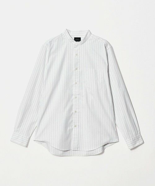 green label relaxing / グリーンレーベル リラクシング シャツ・ブラウス | MULTI FUNCTION ピンオックス バンドカラー 長袖シャツ -UVカット・吸水速乾・遮熱-(WHITE)