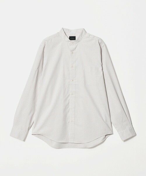 green label relaxing / グリーンレーベル リラクシング シャツ・ブラウス | MULTI FUNCTION ピンオックス バンドカラー 長袖シャツ -UVカット・吸水速乾・遮熱-(BEIGE)