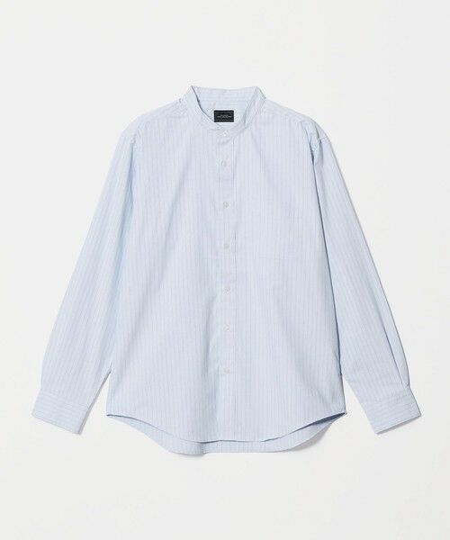 green label relaxing / グリーンレーベル リラクシング シャツ・ブラウス | MULTI FUNCTION ピンオックス バンドカラー 長袖シャツ -UVカット・吸水速乾・遮熱-(LT.BLUE)