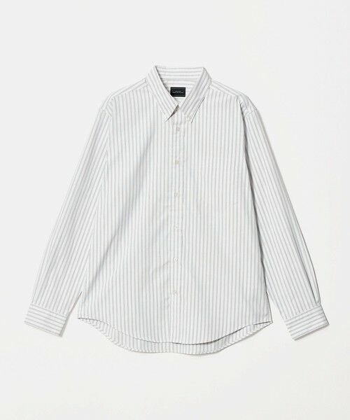 green label relaxing / グリーンレーベル リラクシング シャツ・ブラウス | MULTI FUNCTION ピンオックス ボタンダウン 長袖シャツ -UVカット・吸水速乾・遮熱-(LT.GRAY)