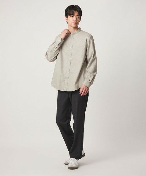 green label relaxing / グリーンレーベル リラクシング シャツ・ブラウス | ナチュラル フィット ビエラバンドカラー 長袖 シャツ | 詳細3