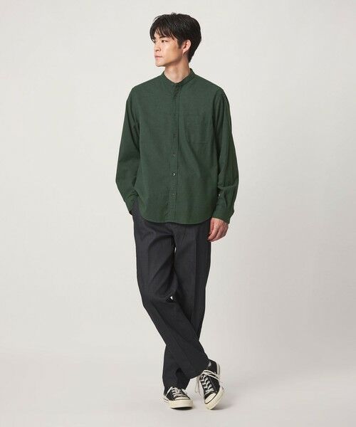 green label relaxing / グリーンレーベル リラクシング シャツ・ブラウス | ナチュラル フィット ビエラバンドカラー 長袖 シャツ | 詳細14