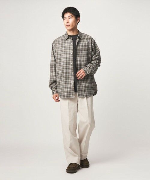green label relaxing / グリーンレーベル リラクシング シャツ・ブラウス | ウォッシャブル ビエラチェック ジャストルーズ 長袖 シャツ | 詳細1