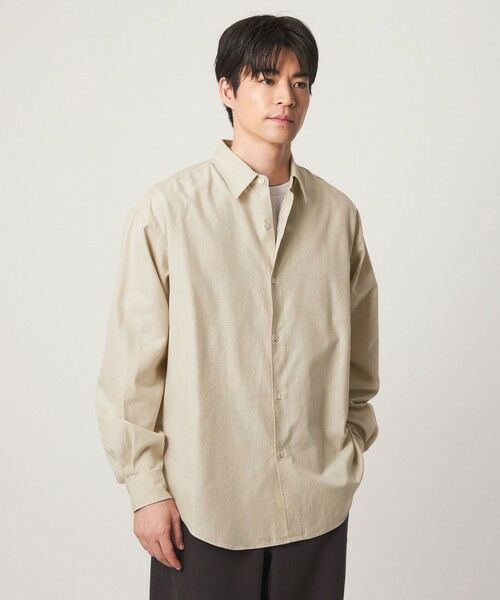 green label relaxing / グリーンレーベル リラクシング シャツ・ブラウス | FINE BASIC スビン オックスフォード レギュラー 長袖 シャツ（BEIGE）
