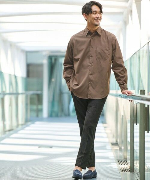 green label relaxing / グリーンレーベル リラクシング シャツ・ブラウス | 【WEB限定】JUST fit コットンライク リラックス シルエット 長袖 シャツ | 詳細1
