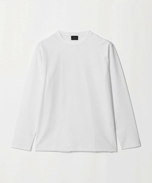 green label relaxing / グリーンレーベル リラクシング カットソー | オーガニック コットン ポンチ クルーネック 長袖 Tシャツ（WHITE）
