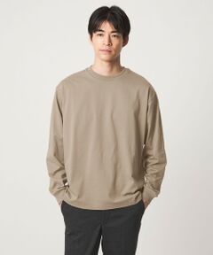 green label relaxing / グリーンレーベル リラクシング カットソー | 【WEB限定】JUST fit デイリー ワイド 長袖 Tシャツ -吸水速乾・抗菌-